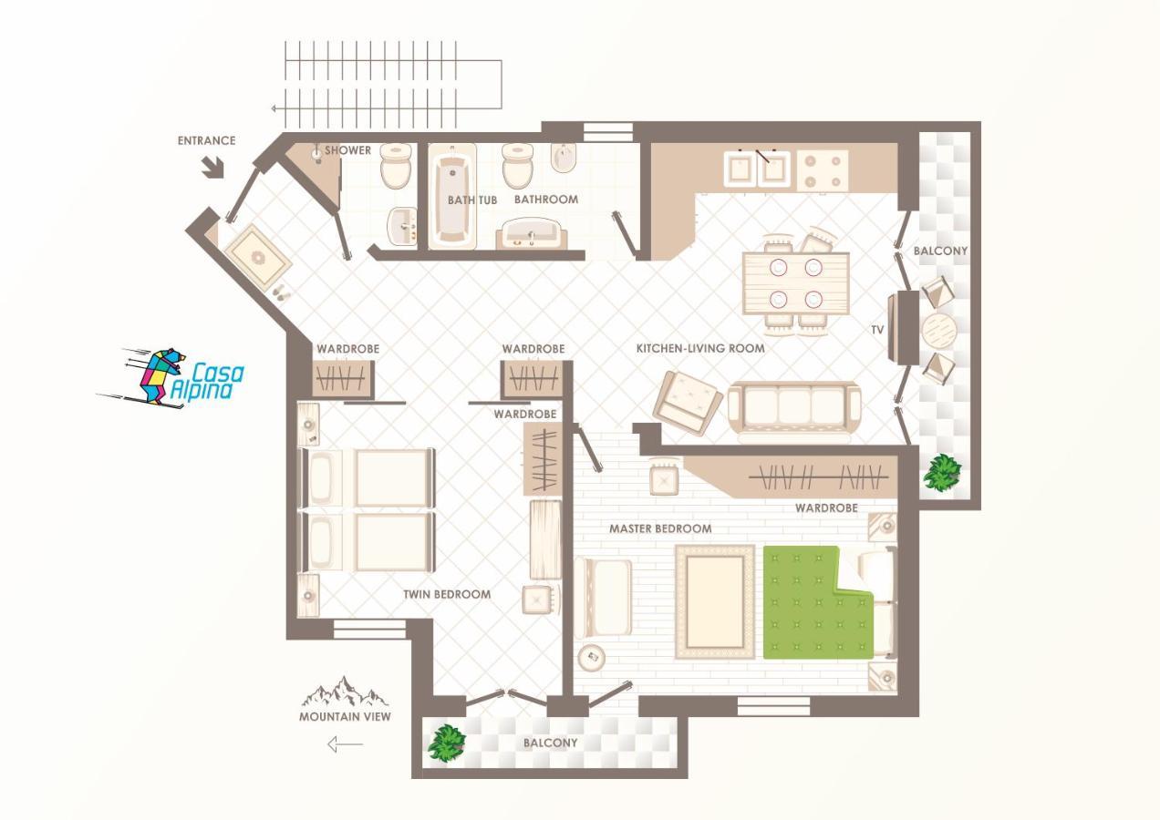 Casa Alpina - Appartamento Aosta Ngoại thất bức ảnh